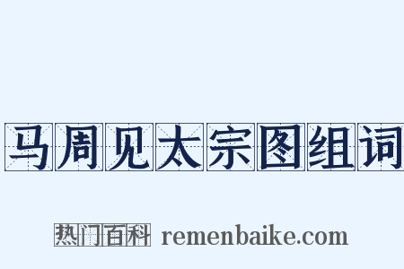 马周见太宗图组词是什么意思的图片